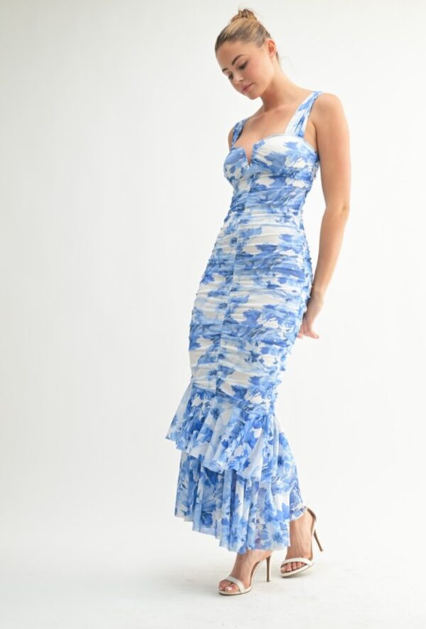 Blue Floral dress - Image 2